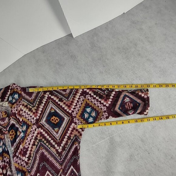 Cato Women's Tribal Pattern, Knit Cardigan Open Sweater Size XL - Picture 9 of 13